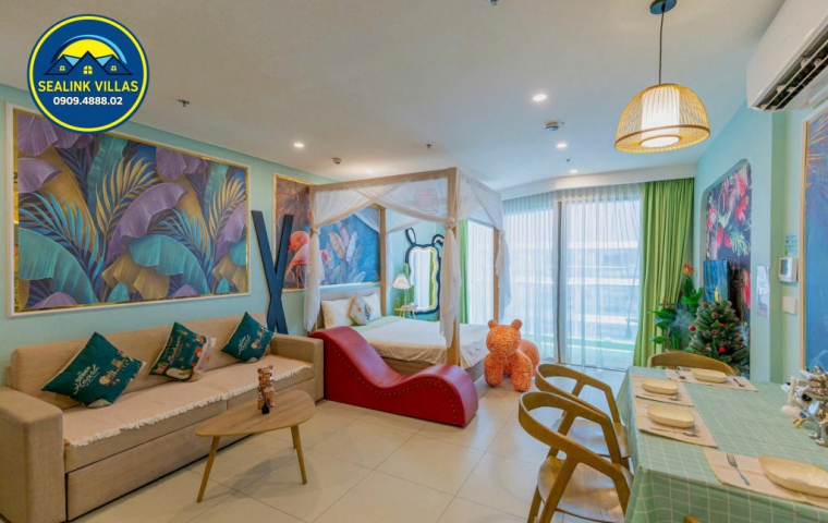 Căn hộ The Sóng 1PN 17.08 CÓ GHẾ TÌNH YÊU