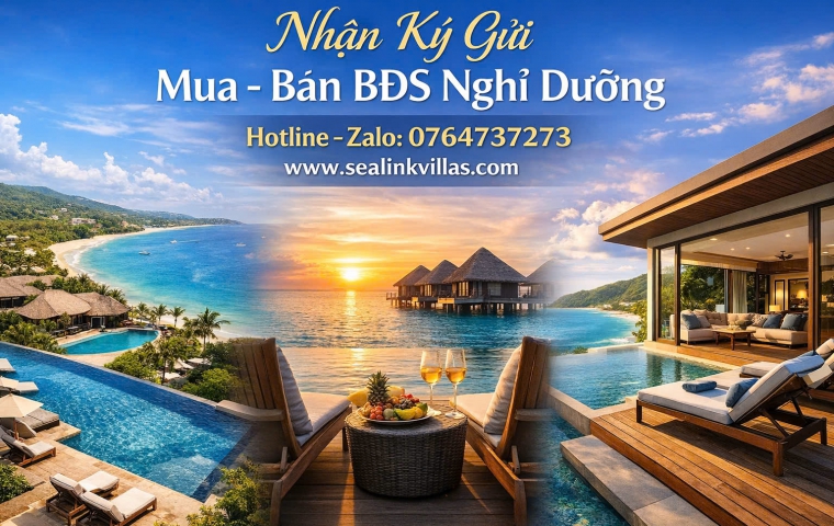 Dịch vụ nhận ký gửi mua bán cho thuê bất động sản nghỉ dưỡng tại Vũng Tàu - Phan Thiết, Mũi Né - Đà Lạt...