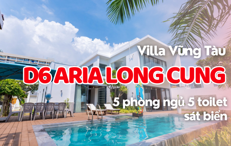 Villa D6 Aria Long Cung Vũng Tàu – 5 Phòng Ngủ, View Biển Trực Diện