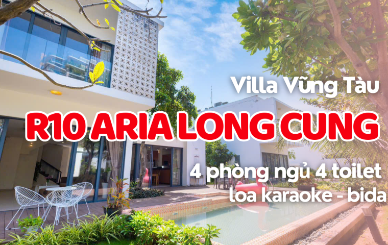 Villa R10 Aria Long Cung Vũng Tàu – 4 Phòng Ngủ, Hồ Bơi 40m²